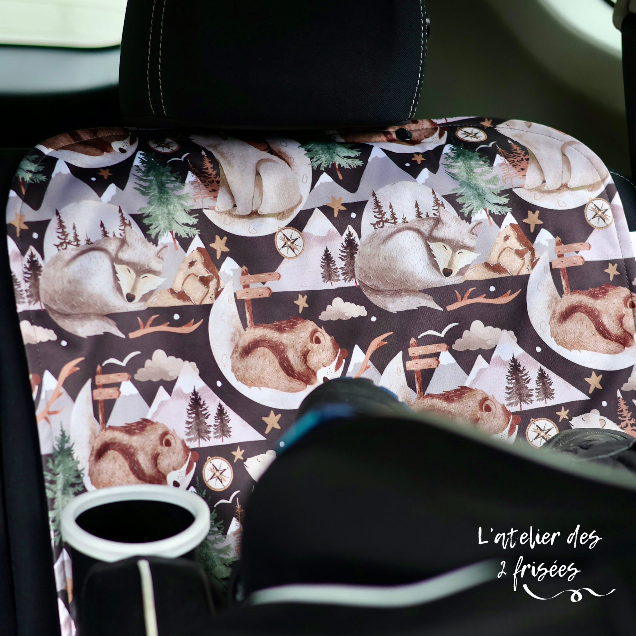 Car Seat Protector - Sleeping forest