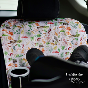 Car Seat Protector - Cute mushrooms