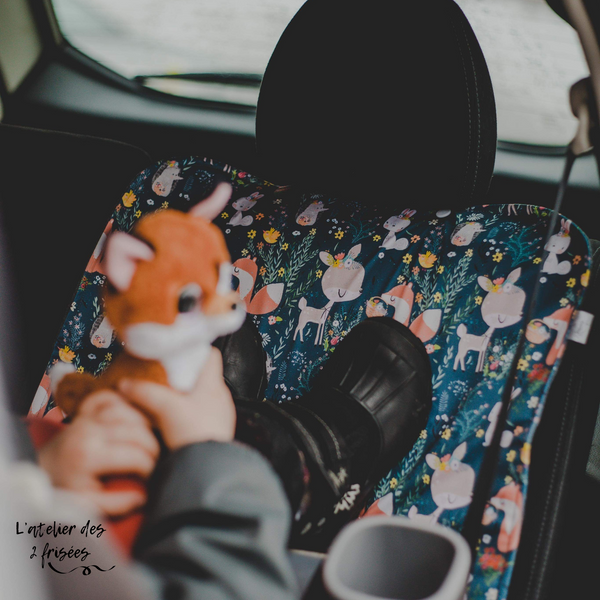 Car Seat Protector - Animals of the flower forest